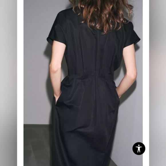 Zara ZW Collection Pleated Midi Dress - Picture 2 of 7